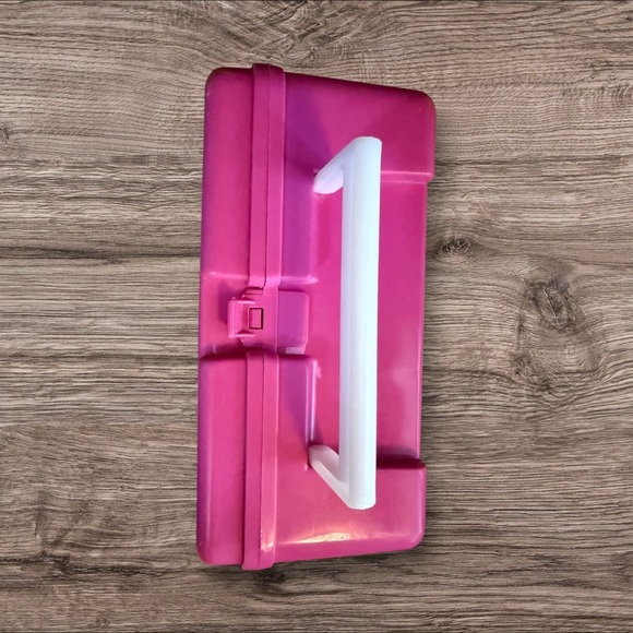 Vintage 1989 Cool Times Barbie Plastic Hot Pink Lunchbox - Picture 6 of 9